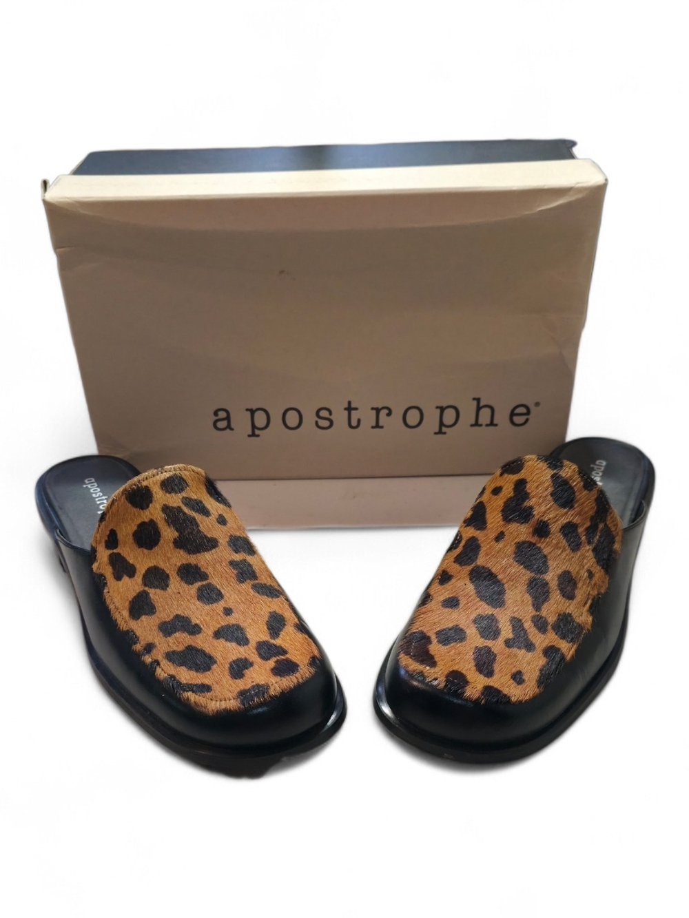 Apostrophe Black Slip-On Interior Leather Shoe